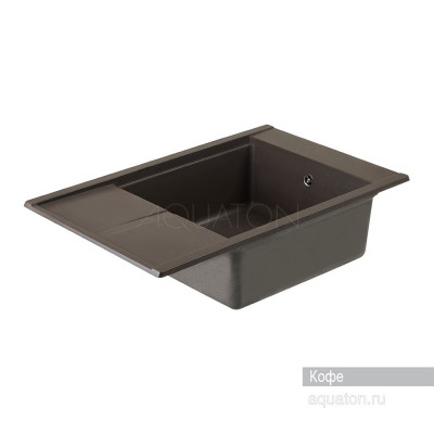 Мойка для кухни из литого мрамора кофе 51х78см AQUATON Делия 1A715132DE280