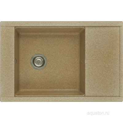 Мойка для кухни из литого мрамора песочная 51х78см AQUATON Делия 1A715132DE220