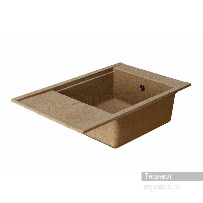 Мойка для кухни из литого мрамора терракот 51х78см AQUATON Делия 1A715132DE270