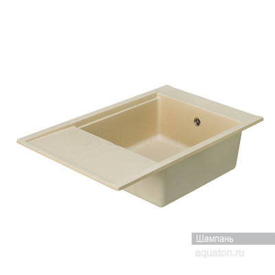 Мойка для кухни из литого мрамора шампань 51х78см AQUATON Делия 1A715132DE290