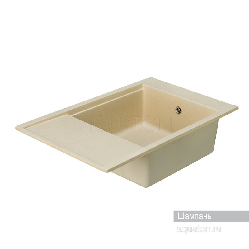 Мойка для кухни из литого мрамора шампань 51х78см AQUATON Делия 1A715132DE290
