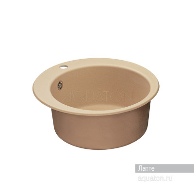 Мойка для кухни из литого мрамора латте 48см AQUATON Иверия 1A711032IV260