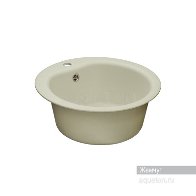 Мойка для кухни из литого мрамора жемчуг 51см AQUATON Мида 1A712732MD240