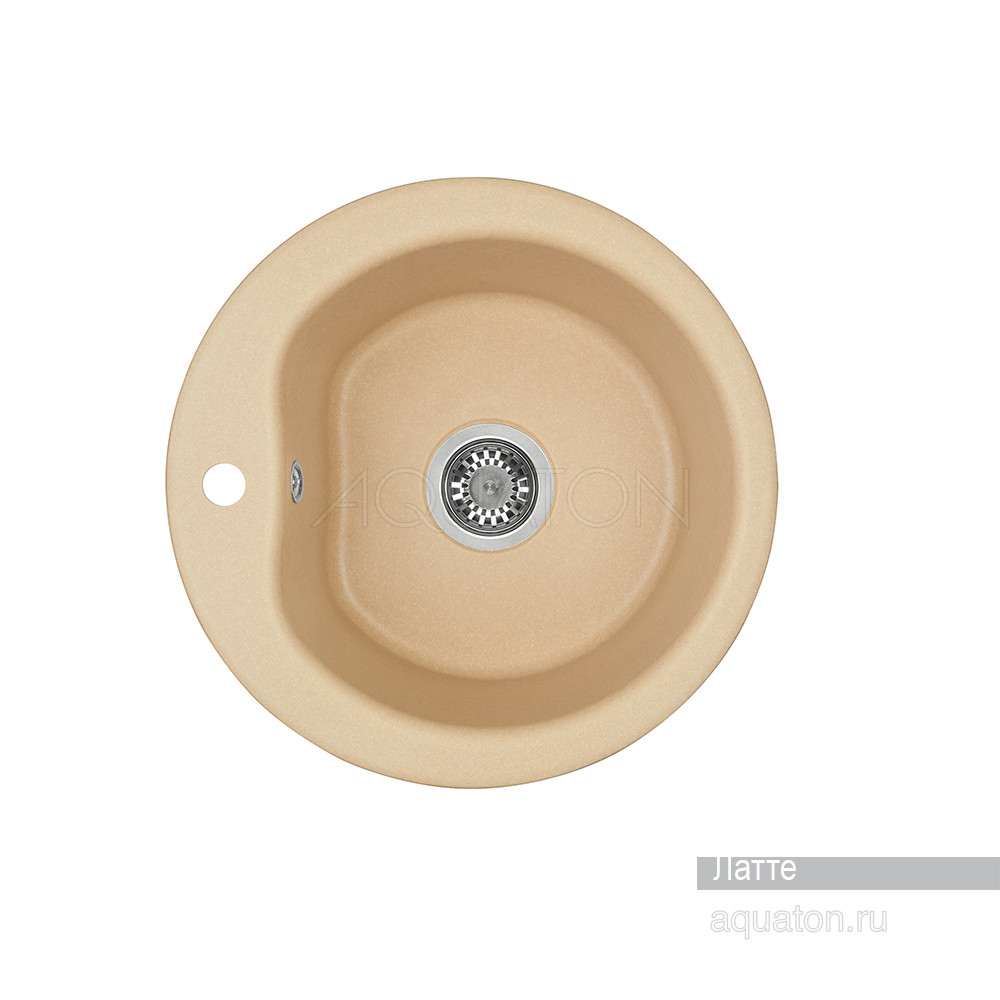 Мойка для кухни из литого мрамора латте 51см AQUATON Мида 1A712732MD260