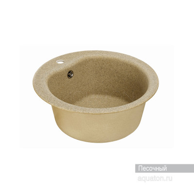 Мойка для кухни из литого мрамора песочная 51см AQUATON Мида 1A712732MD220