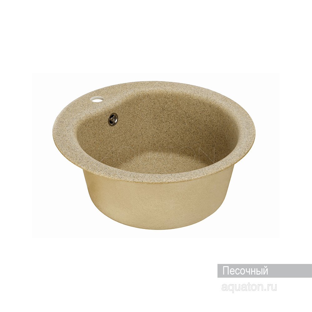 Мойка для кухни из литого мрамора песочная 51см AQUATON Мида 1A712732MD220
