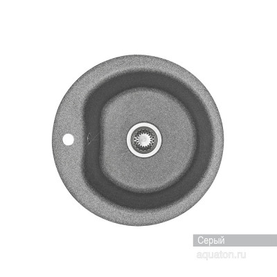 Мойка для кухни из литого мрамора серая 51см AQUATON Мида 1A712732MD230