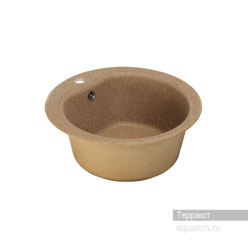 Мойка для кухни из литого мрамора терракот 51см AQUATON Мида 1A712732MD270