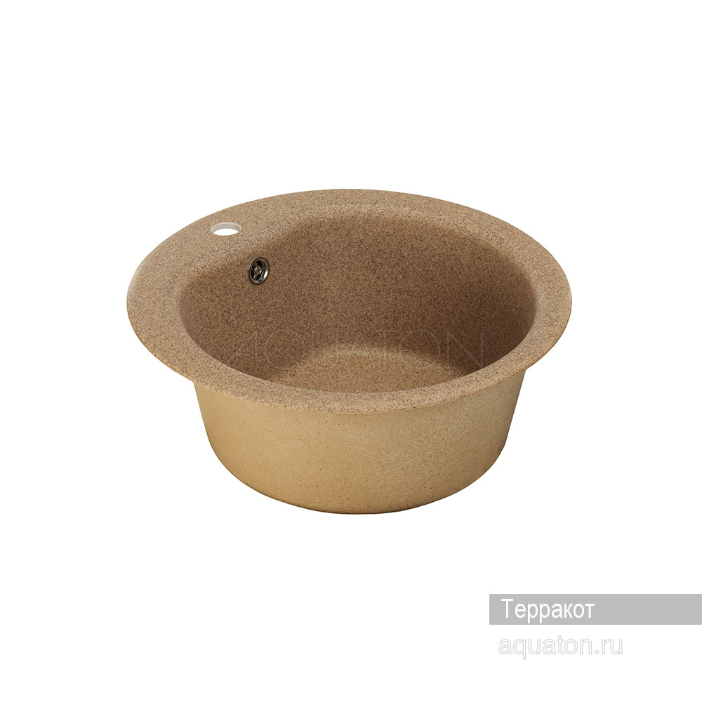 Мойка для кухни из литого мрамора терракот 51см AQUATON Мида 1A712732MD270