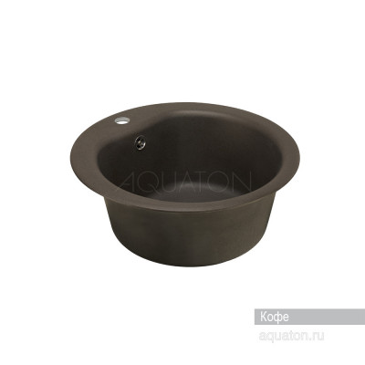 Мойка для кухни из литого мрамора кофе 51см AQUATON Мида 1A712732MD280