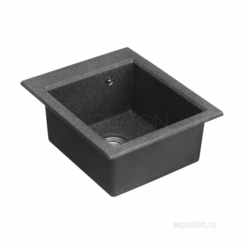 Мойка для кухни из литого мрамора графит 43х52см AQUATON Линеа 1A732932LW210