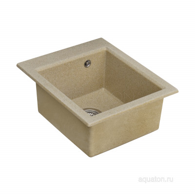 Мойка для кухни из литого мрамора песочная 43х52см AQUATON Линеа 1A732932LW220
