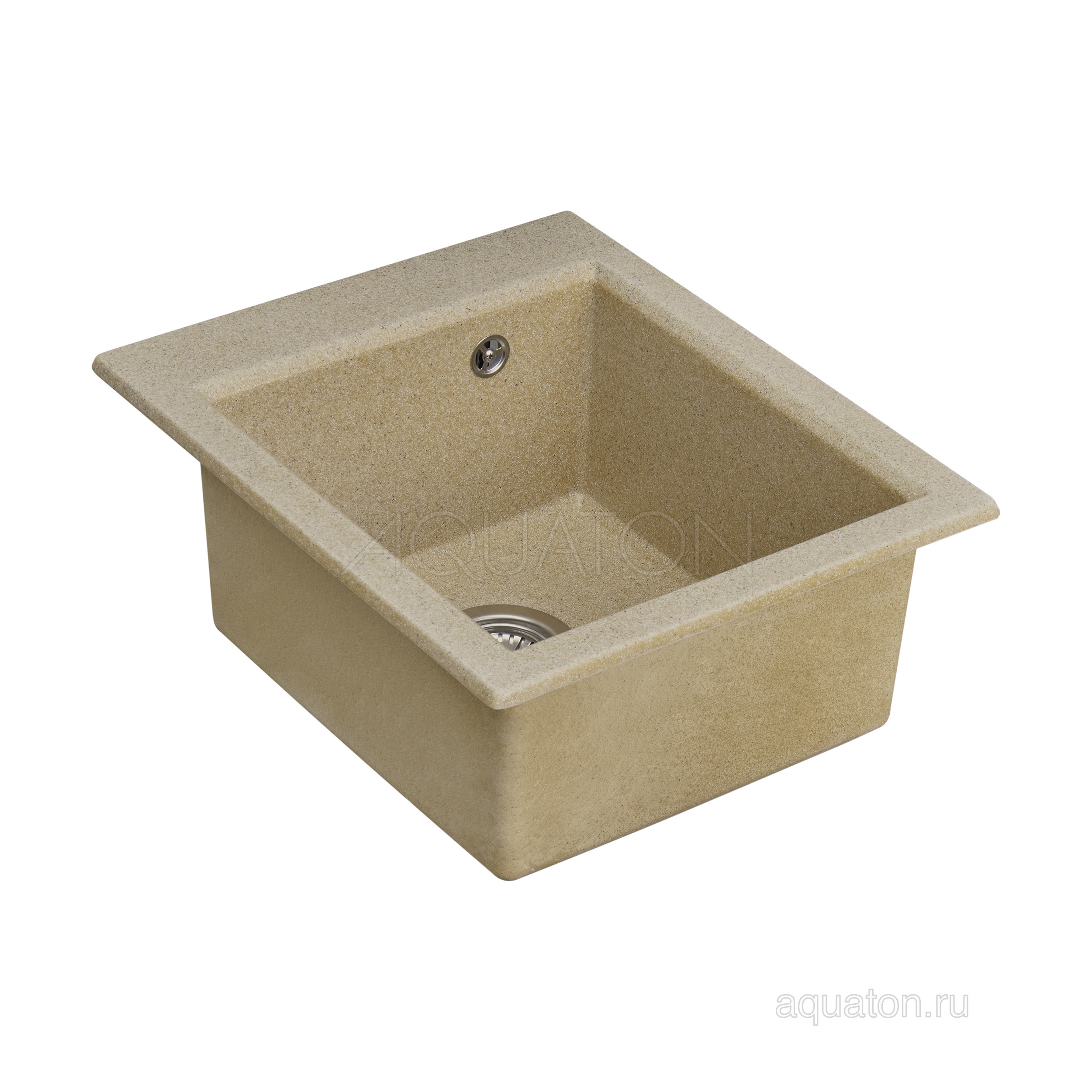 Мойка для кухни из литого мрамора песочная 43х52см AQUATON Линеа 1A732932LW220