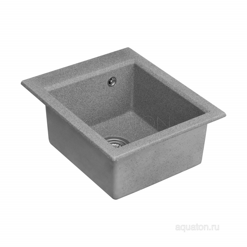 Мойка для кухни из литого мрамора серая 43х52см AQUATON Линеа 1A732932LW230