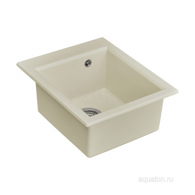 Мойка для кухни из литого мрамора жемчуг 43х52см AQUATON Линеа 1A732932LW240
