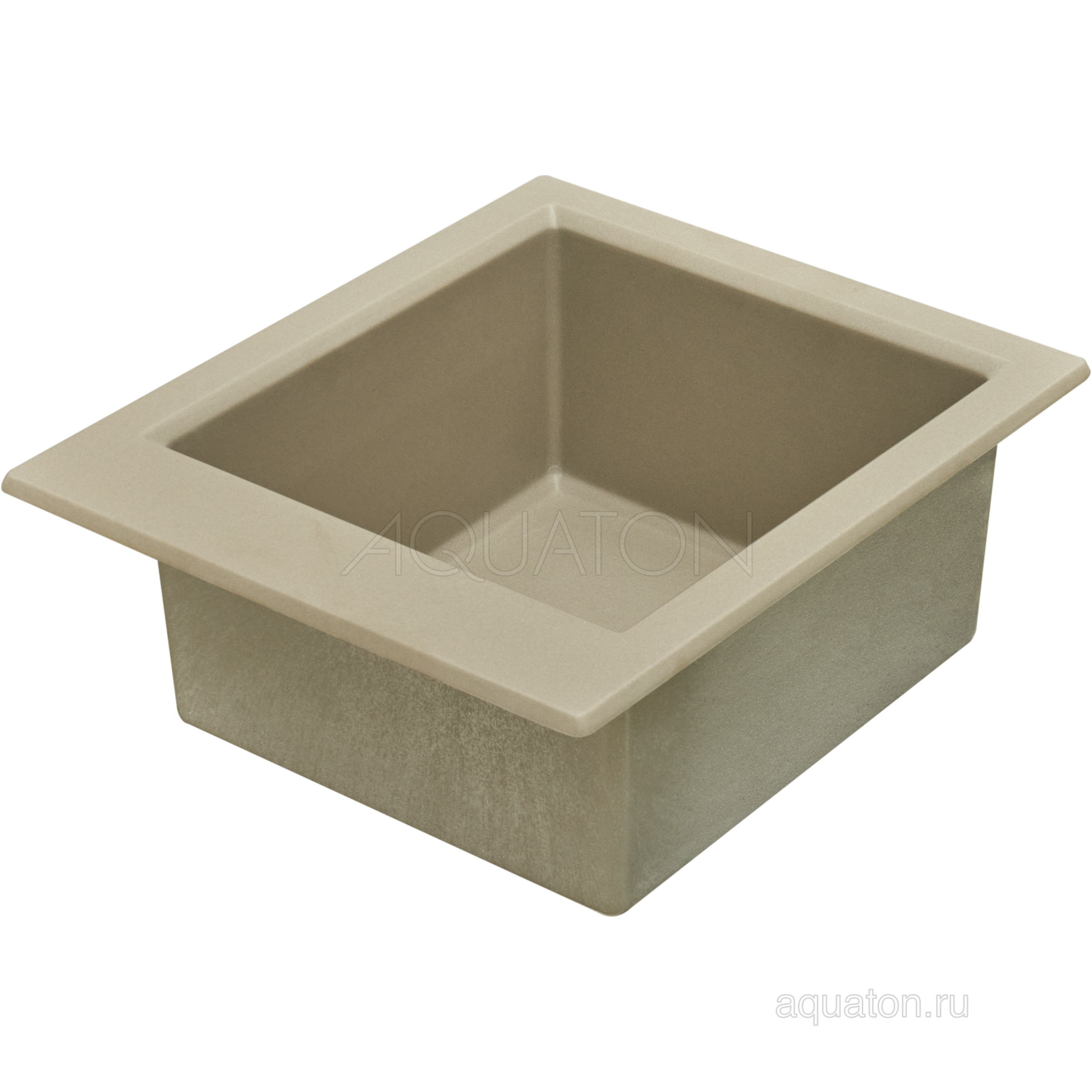 Мойка для кухни из литого мрамора серый шелк 43х52см AQUATON Линеа 1A732932LW250