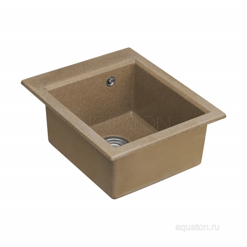 Мойка для кухни из литого мрамора терракот 43х52см AQUATON Линеа 1A732932LW270