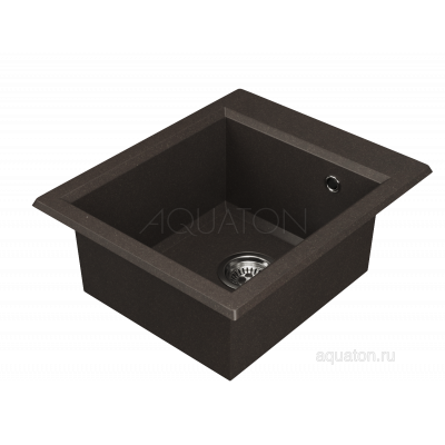 Мойка для кухни из литого мрамора кофе 43х52см AQUATON Линеа 1A732932LW280