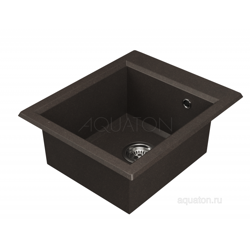 Мойка для кухни из литого мрамора кофе 43х52см AQUATON Линеа 1A732932LW280