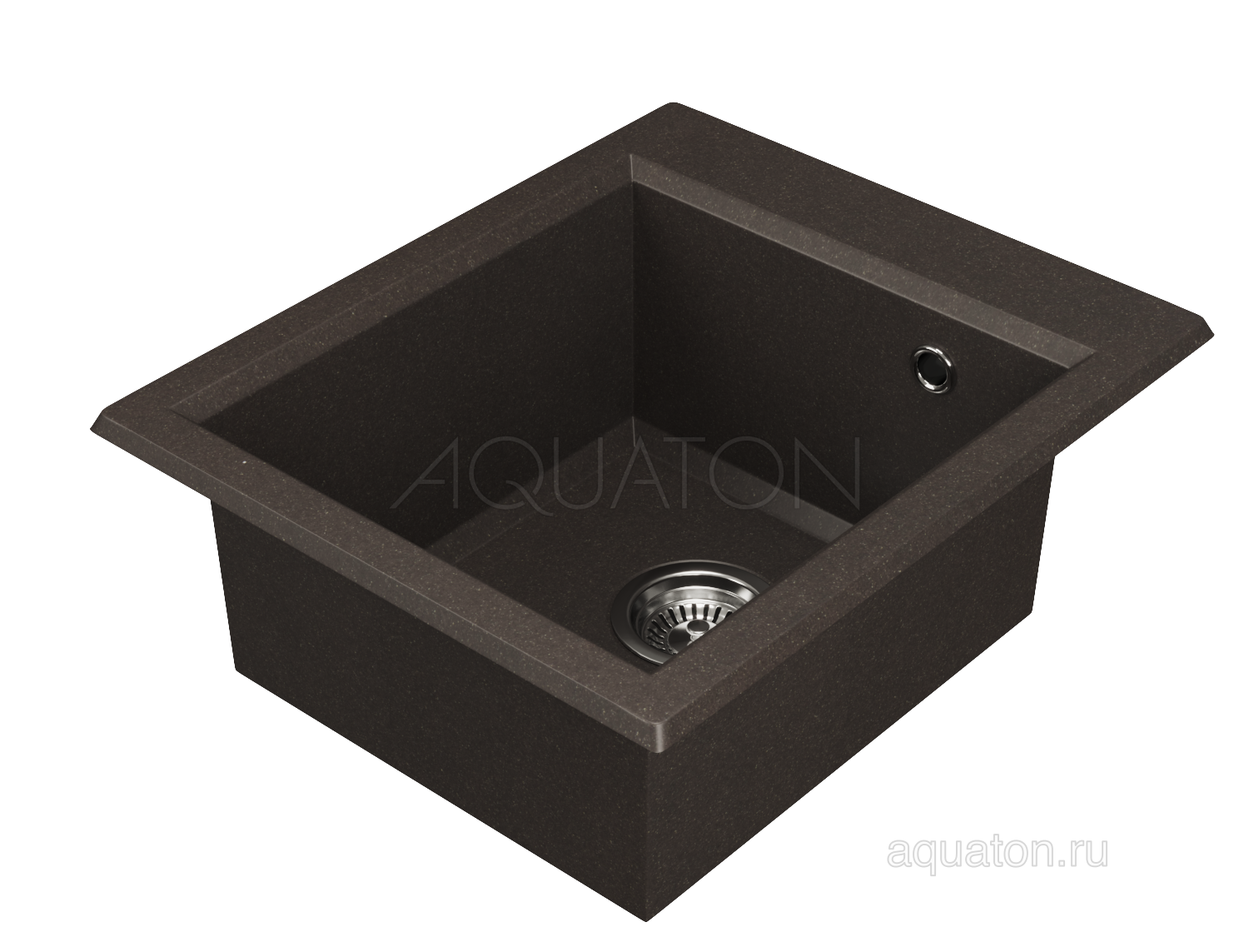 Мойка для кухни из литого мрамора кофе 43х52см AQUATON Линеа 1A732932LW280