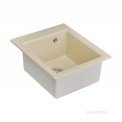 Мойка для кухни из литого мрамора шампань 43х52см AQUATON Линеа 1A732932LW290