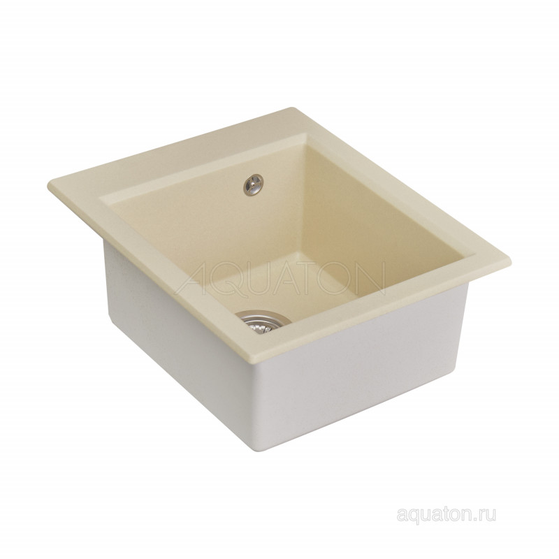 Мойка для кухни из литого мрамора шампань 43х52см AQUATON Линеа 1A732932LW290
