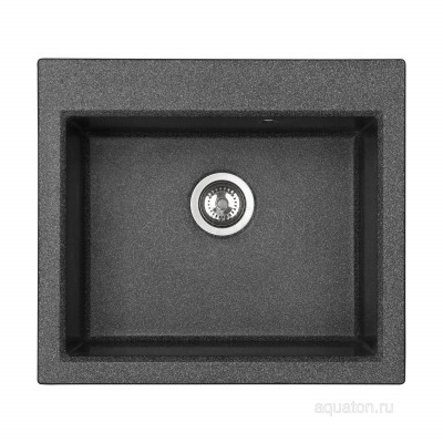 Мойка для кухни из литого мрамора графит 58х52см AQUATON Линеа 1A733032LW210
