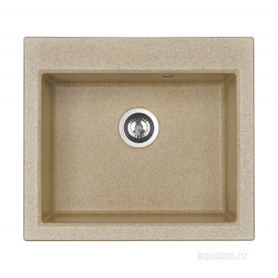 Мойка для кухни из литого мрамора песочная 58х52см AQUATON Линеа 1A733032LW220