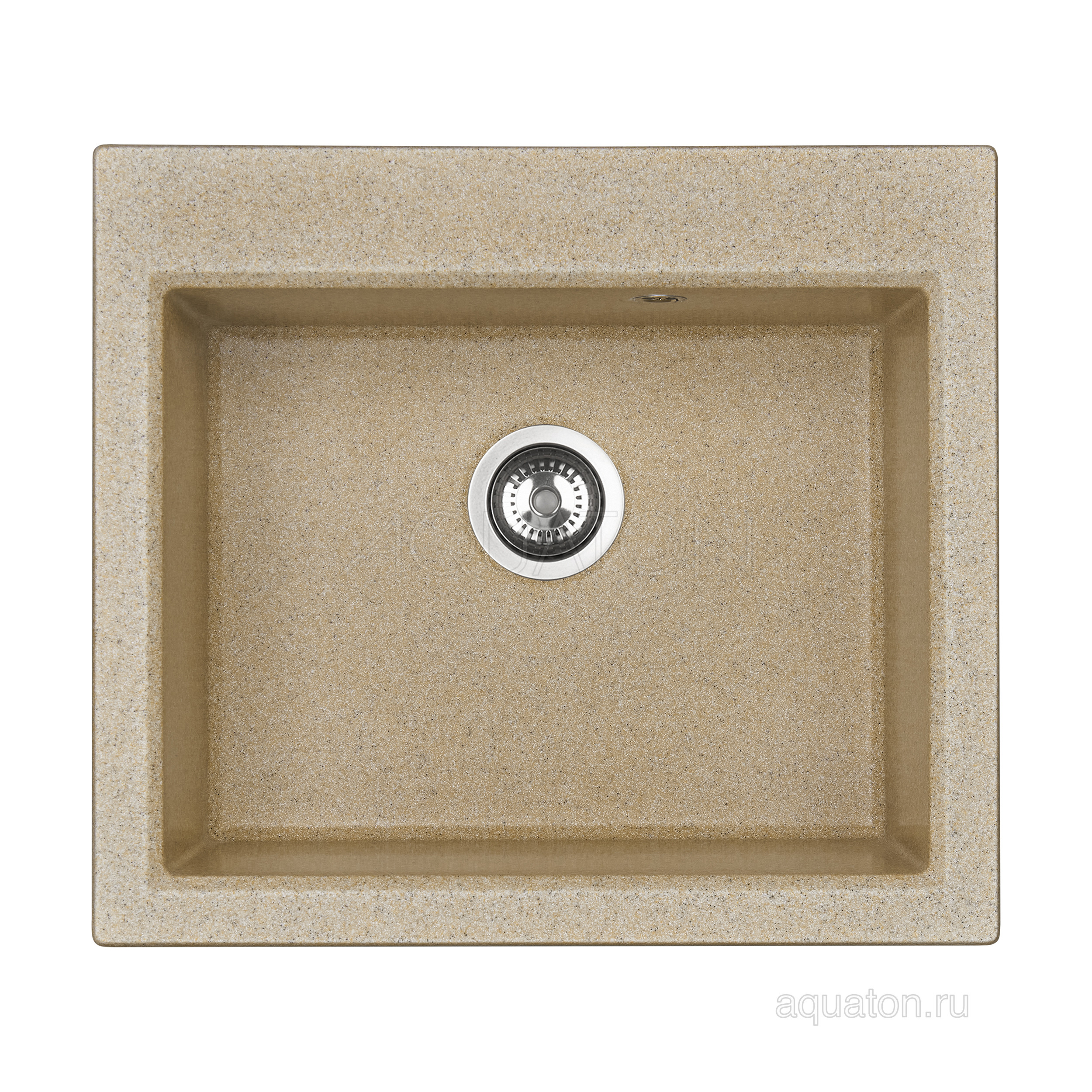 Мойка для кухни из литого мрамора песочная 58х52см AQUATON Линеа 1A733032LW220