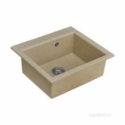 Мойка для кухни из литого мрамора песочная 58х52см AQUATON Линеа 1A733032LW220