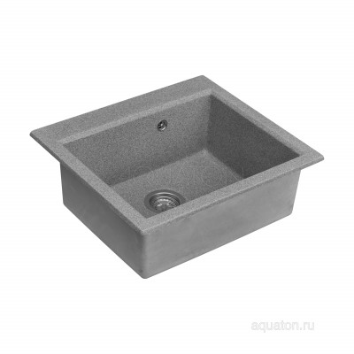 Мойка для кухни из литого мрамора серая 58х52см AQUATON Линеа 1A733032LW230