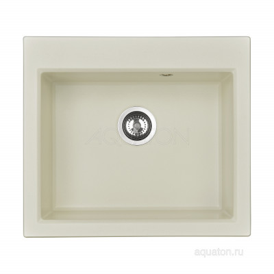 Мойка для кухни из литого мрамора жемчуг 58х52см AQUATON Линеа 1A733032LW240