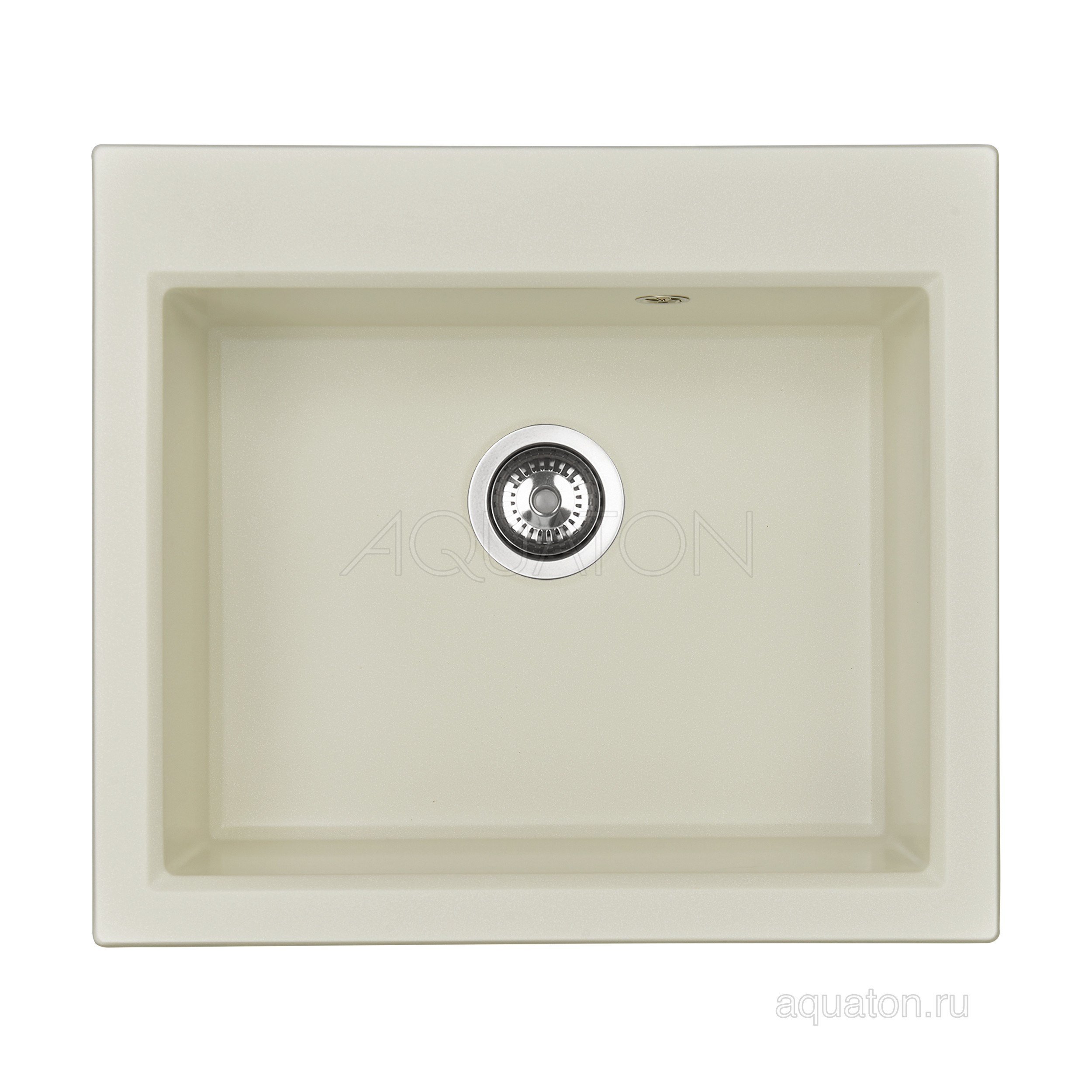 Мойка для кухни из литого мрамора жемчуг 58х52см AQUATON Линеа 1A733032LW240