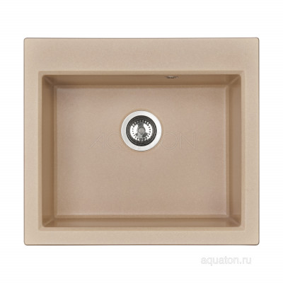 Мойка для кухни из литого мрамора латте 58х52см AQUATON Линеа 1A733032LW260