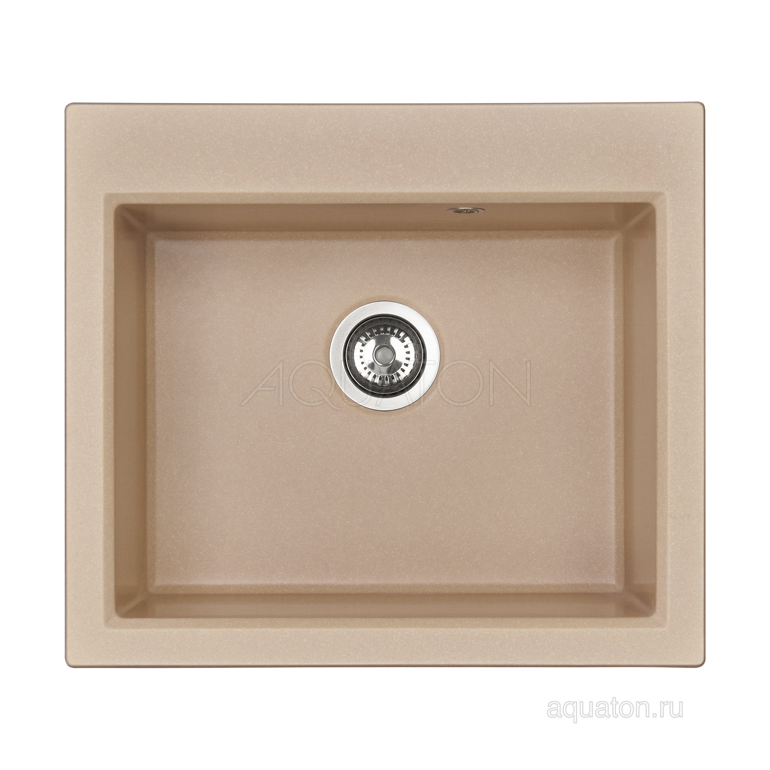 Мойка для кухни из литого мрамора латте 58х52см AQUATON Линеа 1A733032LW260