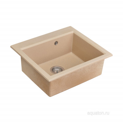 Мойка для кухни из литого мрамора латте 58х52см AQUATON Линеа 1A733032LW260