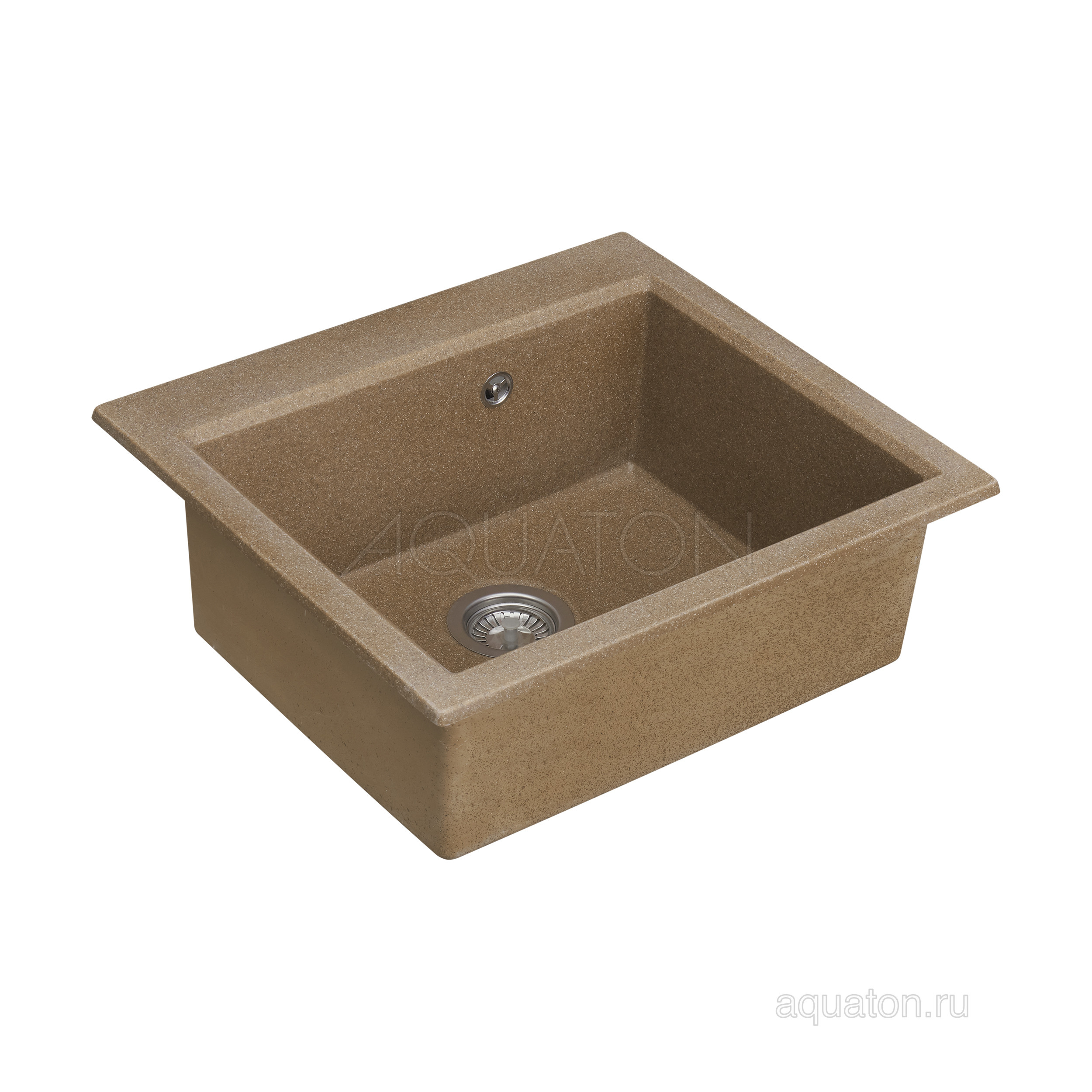 Мойка для кухни из литого мрамора терракот 58х52см AQUATON Линеа 1A733032LW270