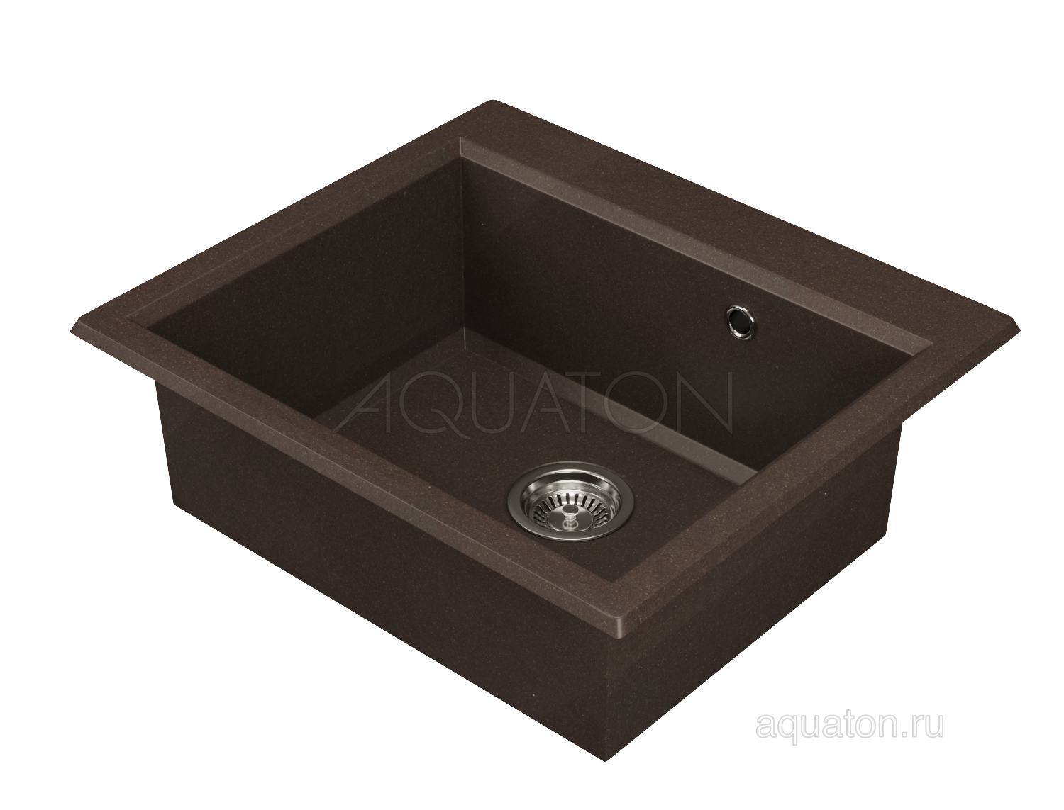 Мойка для кухни из литого мрамора кофе 58х52см AQUATON Линеа 1A733032LW280