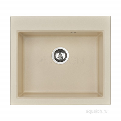 Мойка для кухни из литого мрамора шампань 58х52см AQUATON Линеа 1A733032LW290