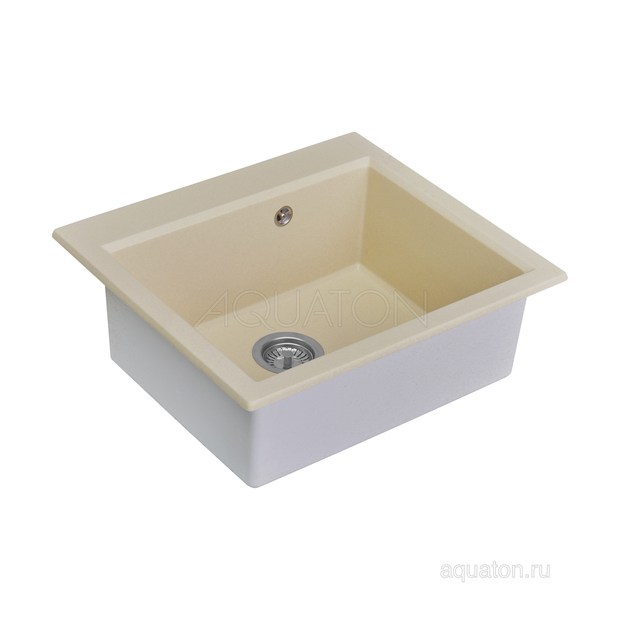 Мойка для кухни из литого мрамора шампань 58х52см AQUATON Линеа 1A733032LW290