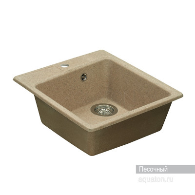 Мойка для кухни из литого мрамора песочная 47х51см AQUATON Парма 1A713032PM220