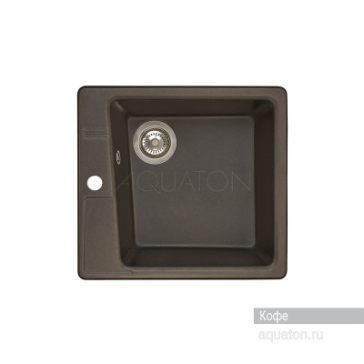 Мойка для кухни из литого мрамора кофе 47х51см AQUATON Парма 1A713032PM280