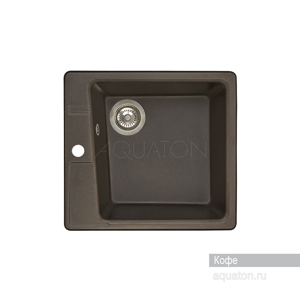 Мойка для кухни из литого мрамора кофе 47х51см AQUATON Парма 1A713032PM280