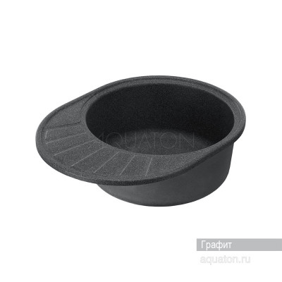 Мойка для кухни из литого мрамора графит 44х57см AQUATON Чезана 1A711232CS210