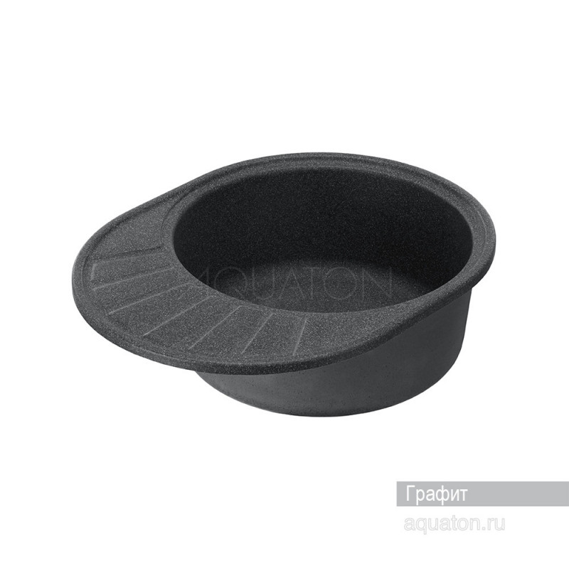 Мойка для кухни из литого мрамора графит 44х57см AQUATON Чезана 1A711232CS210