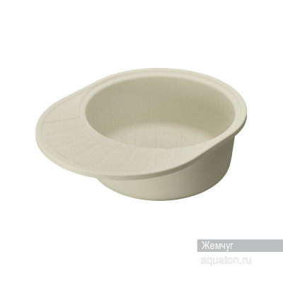 Мойка для кухни из литого мрамора жемчуг 44х57см AQUATON Чезана 1A711232CS240