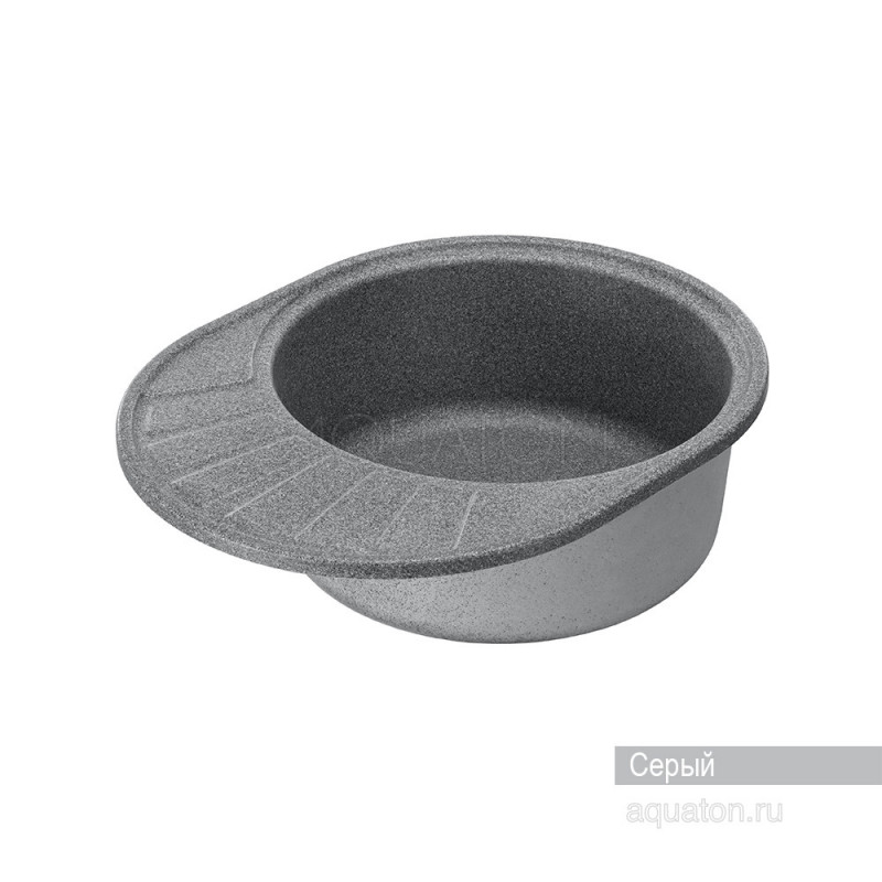 Мойка для кухни из литого мрамора серая 44х57см AQUATON Чезана 1A711232CS230