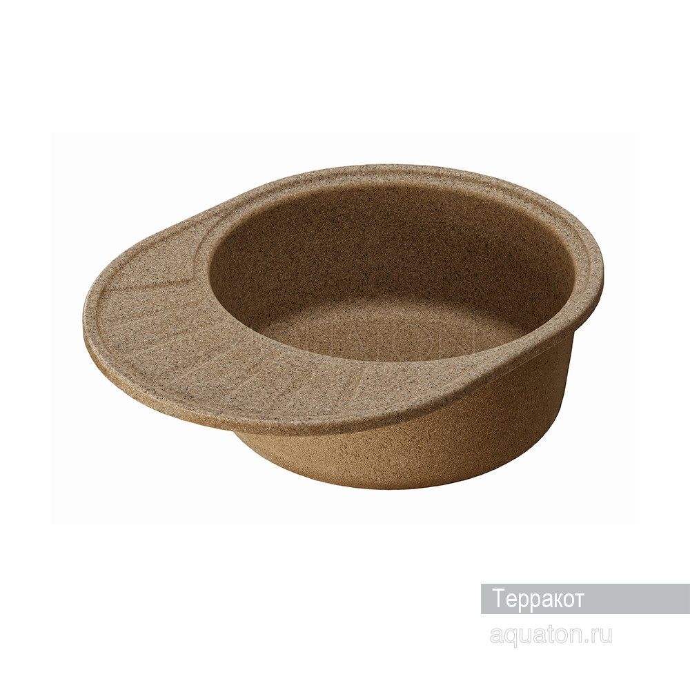 Мойка для кухни из литого мрамора терракот 44х57см AQUATON Чезана 1A711232CS270