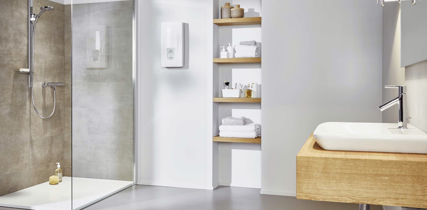Проточный водонагреватель Clage E-comfort DEX 12 Next, 8.8/12кВт, 220В, 1ф.