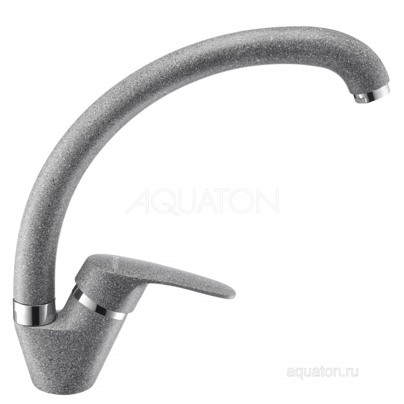 Смеситель для кухни серый Aquaton Нимо 1AX002FCXX230